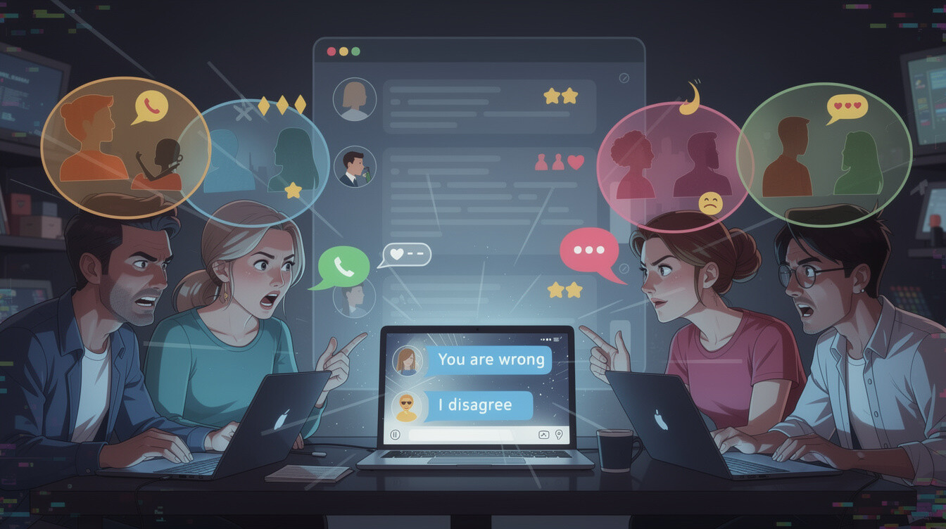 echo chamber illustration